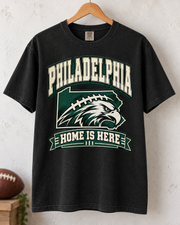 Philadelphia Home Is Here Comfort Colors football T-shirt mockup 3