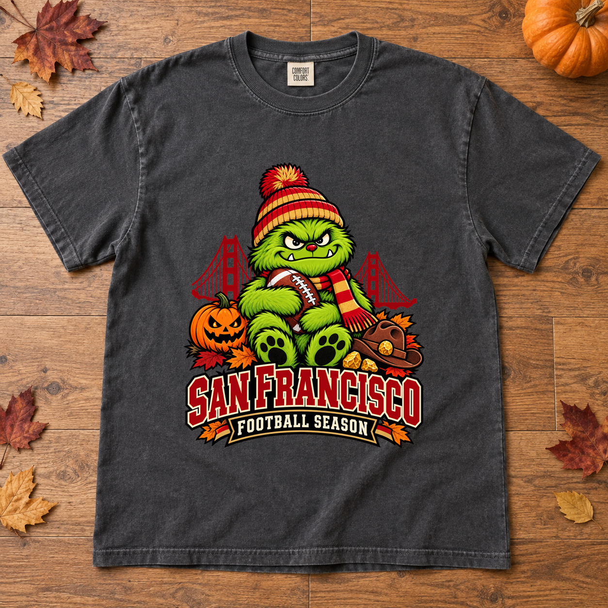 San Francisco Football Season Comfort Colors 1717 T-shirt mockup 2