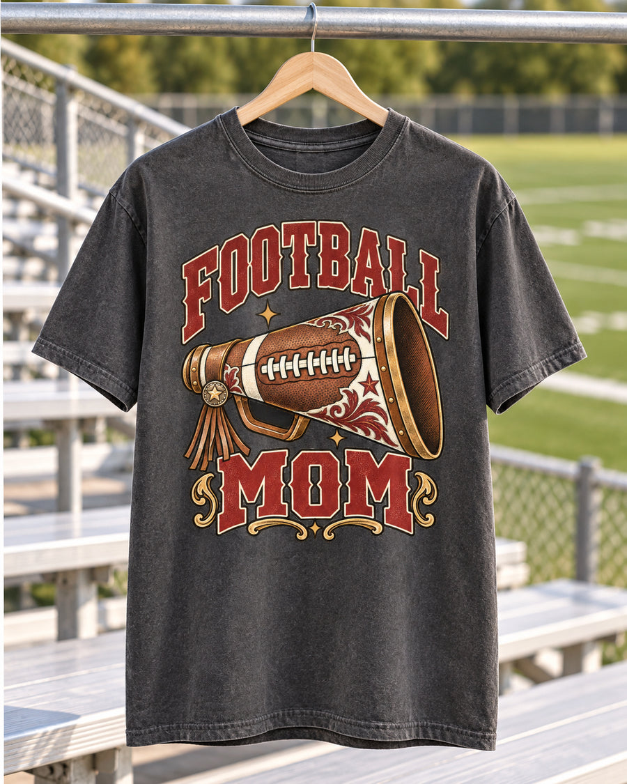 Football Mom Comfort Colors T-shirt hanger mockup