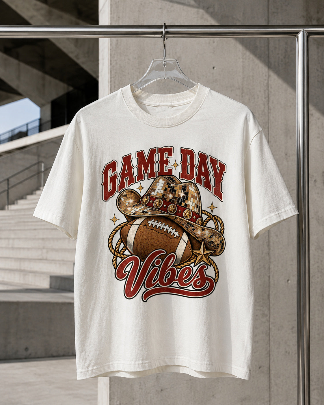 Game Day Vibes Comfort Colors T-shirt hanger mockup