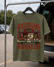 Pregame Parking Lot Comfort Colors T-shirt hanger mockup