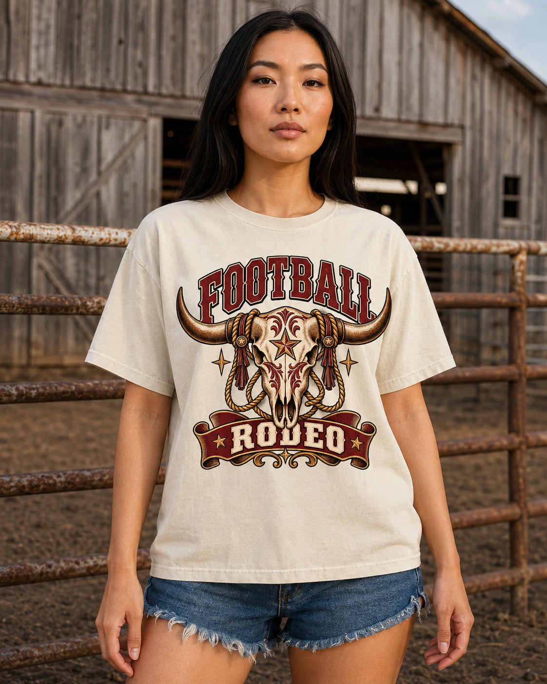 Football Rodeo western football tee lifestyle hero