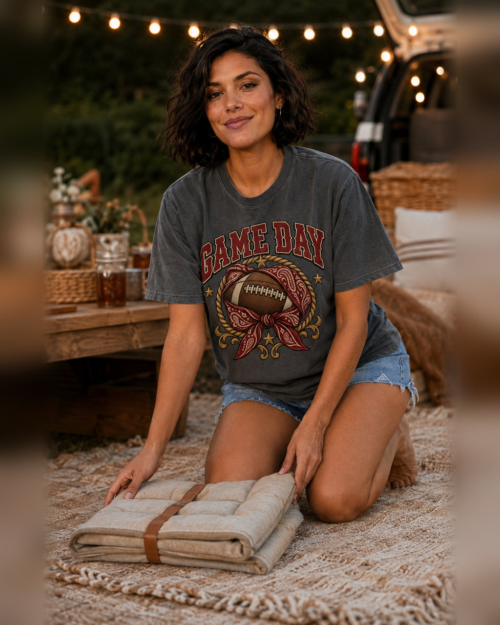 Game Day Bandana Football western game day lifestyle storytelling mockup