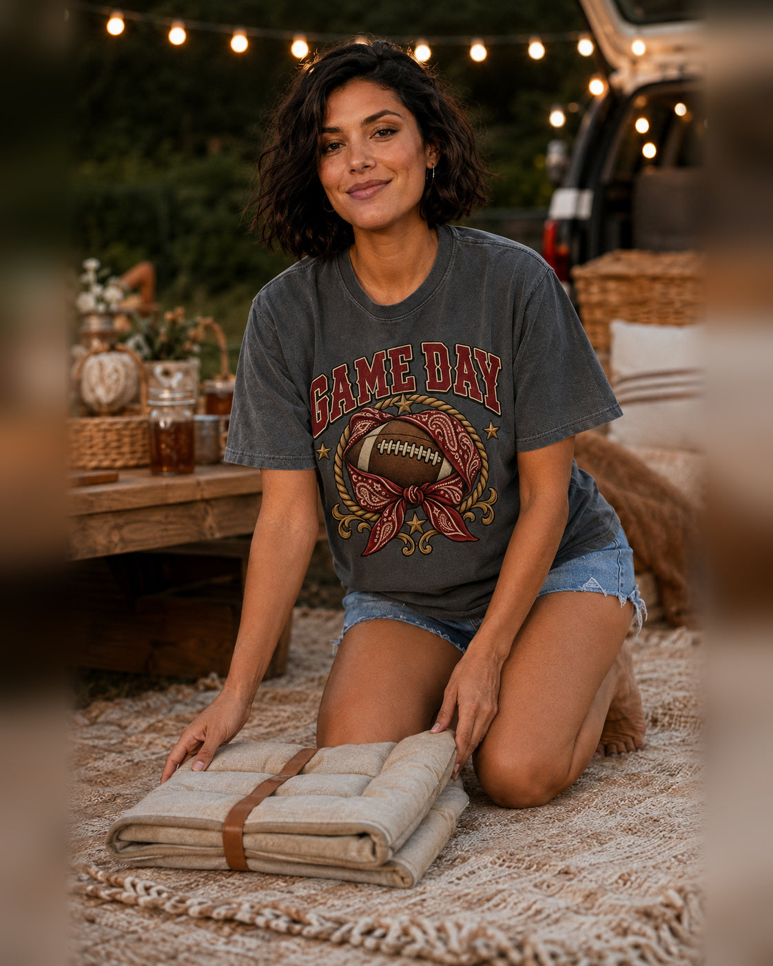 Game Day Bandana Football western game day lifestyle storytelling mockup