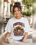 Football Brunch premium Comfort Colors game day T-shirt hero mockup