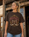 Football Western Crest premium Comfort Colors western football T-shirt hero mockup