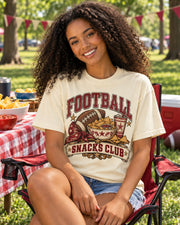 Football Snacks Club Comfort Colors T-shirt alternate lifestyle mockup
