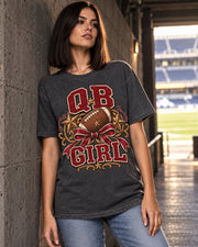 QB Girl Comfort Colors T-shirt alternate stadium lifestyle mockup