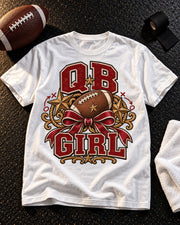 QB Girl Comfort Colors T-shirt flat lay mockup