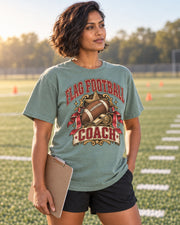 Flag Football Coach Comfort Colors T-shirt alternate lifestyle mockup