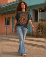 Retro Football Comfort Colors T-shirt full body game day outfit mockup