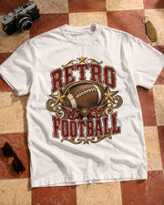 Retro Football Comfort Colors T-shirt flat lay mockup