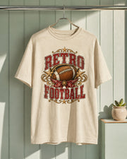 Retro Football Comfort Colors T-shirt hanger mockup