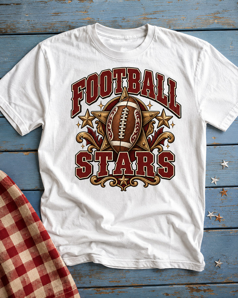 Football Stars Comfort Colors T-shirt flat lay mockup