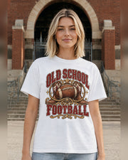 Old School Football premium Comfort Colors football T-shirt hero mockup