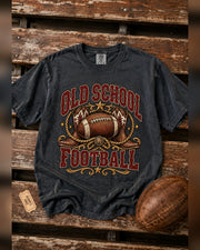 Old School Football Comfort Colors T-shirt flat lay mockup