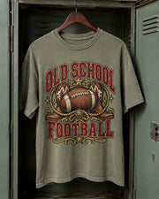 Old School Football Comfort Colors T-shirt hanger mockup