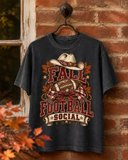Fall Football Social Comfort Colors T-shirt hanger mockup
