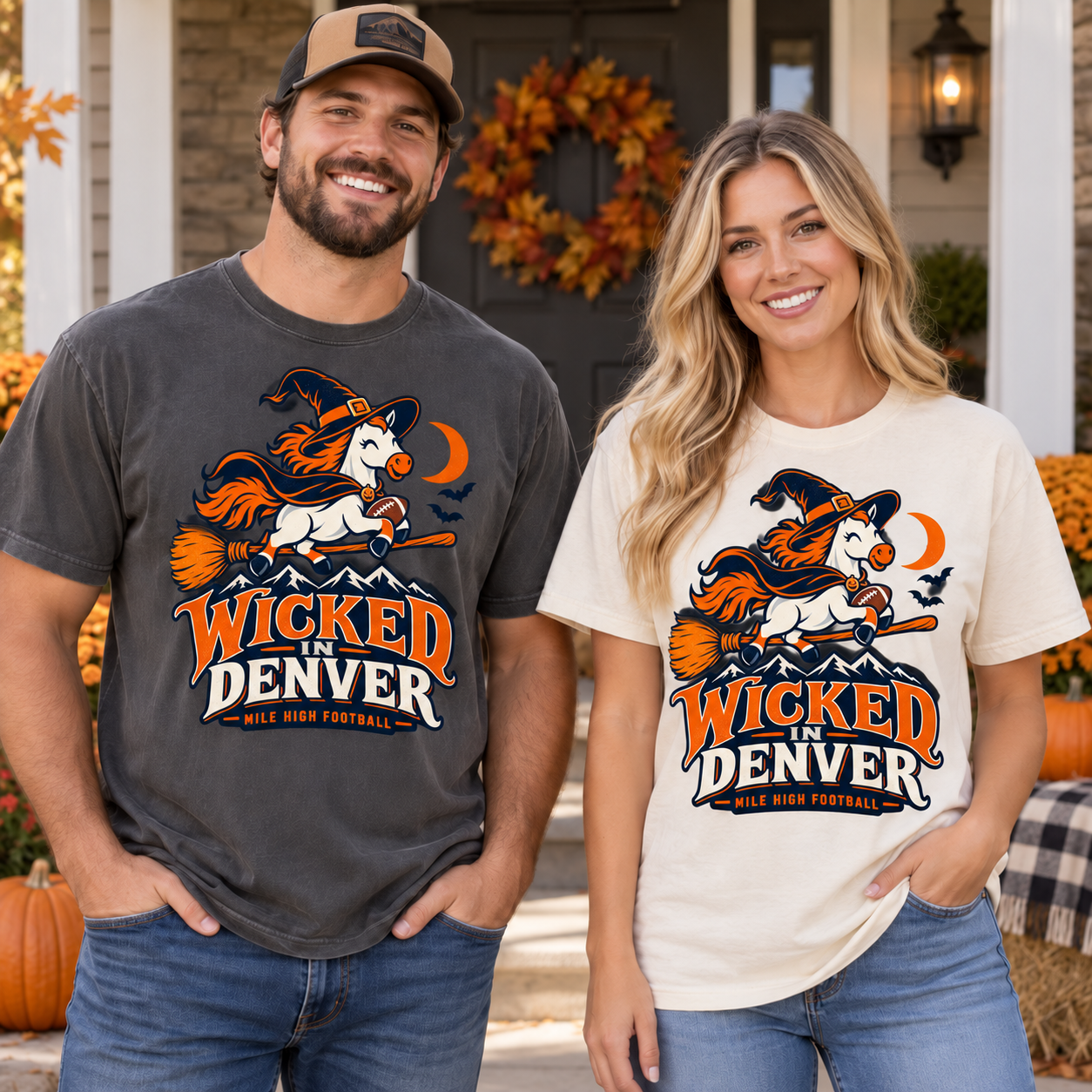 Wicked Denver Denver football Comfort Colors 1717 T-shirt mockup 2