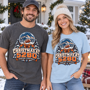 Christmas at 5280 Denver Christmas football Comfort Colors 1717 T-shirt mockup 2