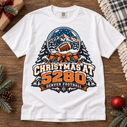 Christmas at 5280 Denver Christmas football Comfort Colors 1717 T-shirt mockup 4