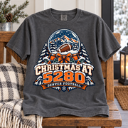 Christmas at 5280 Denver Christmas football Comfort Colors 1717 T-shirt mockup 5