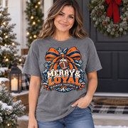 Merry & Loyal Denver christmas football Comfort Colors 1717 T-shirt mockup 1
