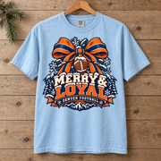 Merry & Loyal Denver christmas football Comfort Colors 1717 T-shirt mockup 3