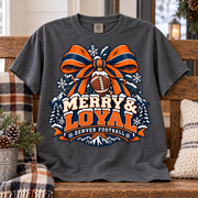 Merry & Loyal Denver christmas football Comfort Colors 1717 T-shirt mockup 5