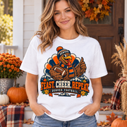 Feast Cheer Repeat Denver thanksgiving football Comfort Colors 1717 T-shirt mockup 1