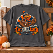 Feast Cheer Repeat Denver thanksgiving football Comfort Colors 1717 T-shirt mockup 5