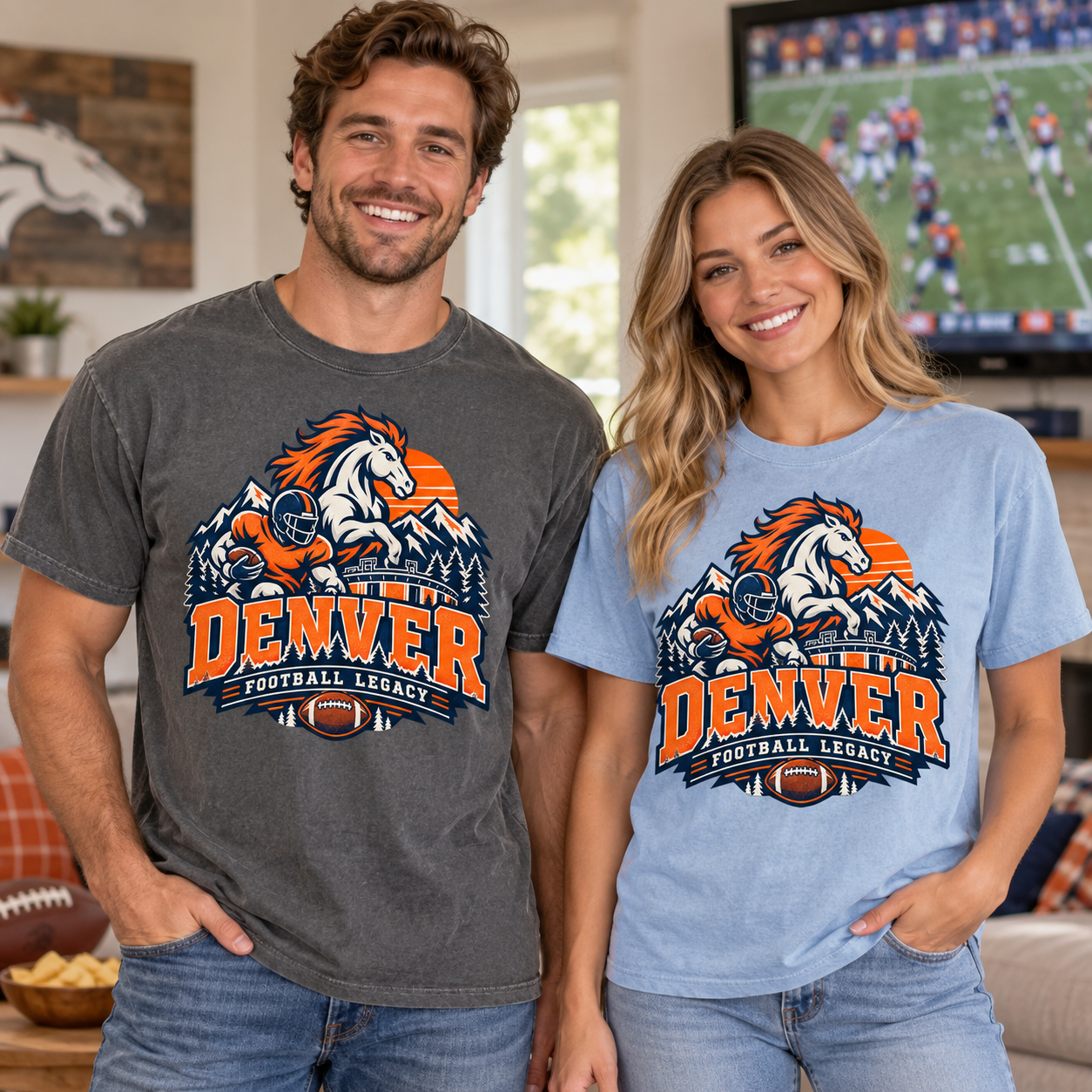 Denver Football Legacy Denver football Comfort Colors 1717 T-shirt mockup 2