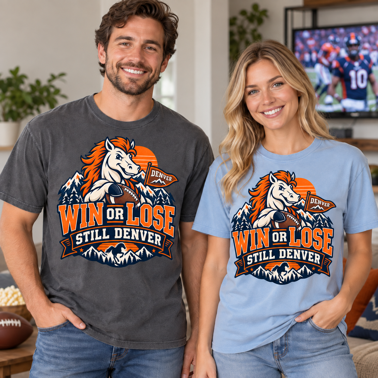 Win or Lose, Still Denver Denver football Comfort Colors 1717 T-shirt mockup 2