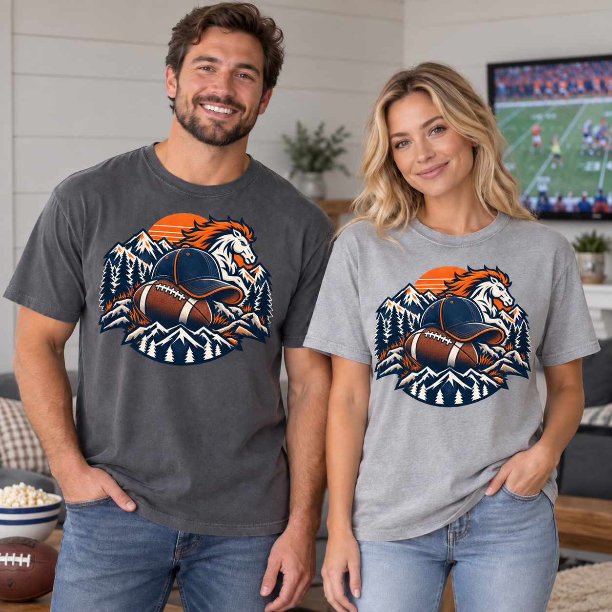Denver Game Day Ready Denver football Comfort Colors 1717 T-shirt mockup 2