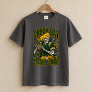 Green Bay Spooky Sunday vintage Green Bay Comfort Colors football T-shirt mockup 1