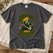 Green Bay Spooky Sunday vintage Green Bay Comfort Colors football T-shirt mockup 4