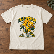 Fear the Cheese vintage Green Bay Comfort Colors football T-shirt mockup 2
