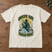 Green Bay Frozen Night vintage Green Bay Comfort Colors football T-shirt mockup 2