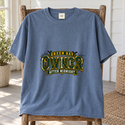 Green Bay Owner After Midnight vintage Green Bay Comfort Colors football T-shirt mockup 3