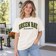 Green Bay Collegiate Essential vintage Comfort Colors football T-shirt mockup 1