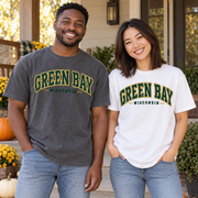 Green Bay Collegiate Essential vintage Comfort Colors football T-shirt mockup 3