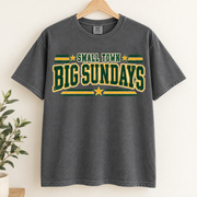 Small Town Big Sundays vintage Green Bay Comfort Colors football T-shirt mockup 4