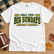 Small Town Big Sundays vintage Green Bay Comfort Colors football T-shirt mockup 5