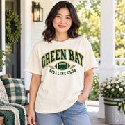 Green Bay Sideline Club vintage Comfort Colors football T-shirt mockup 1