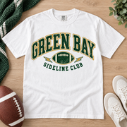 Green Bay Sideline Club vintage Comfort Colors football T-shirt mockup 5
