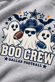 Boo Crew Dallas Football Ghosts Halloween sweatshirt print close-up