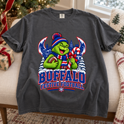 Grinch Buffalo Festive Football – Comfort Colors Christmas T-Shirt mockup 4