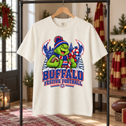 Grinch Buffalo Festive Football – Comfort Colors Christmas T-Shirt mockup 5