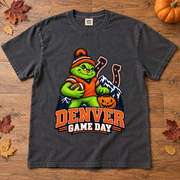 Grinch Denver Game Day – Comfort Colors Fall Football T-Shirt mockup 2