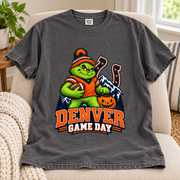 Grinch Denver Game Day – Comfort Colors Fall Football T-Shirt mockup 4